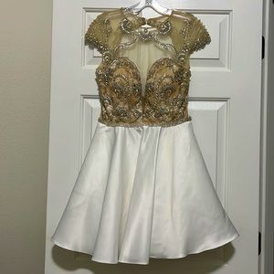 White and nude dress homecoming